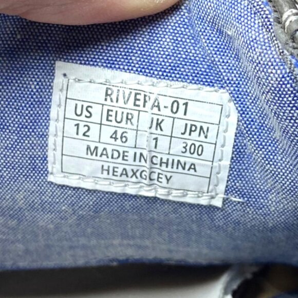 Bruno Marc Mens Gray & Blue Casual Leather Canvas Oxford Shoes Size 12 - Picture 7 of 10